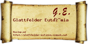 Glattfelder Eutímia névjegykártya